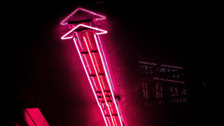 Neon building night cityscape star - elsa bleda free wallpaper