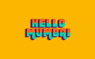 Hello mumbai colorful yellow stripe - a colorful text free wallpaper