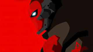 Red black man eddie mendoza - vector art free wallpaper for desktop
