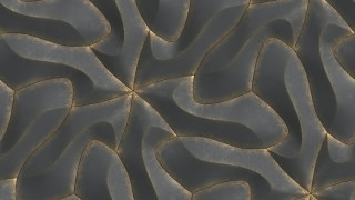Detailed wavy pattern gold grey - caustic free wallpaper