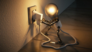 Light bulb wall outlet shock - a light bulb free wallpaper