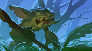 Cartoon grin stick plant outdoors - a big grin free wallpaper