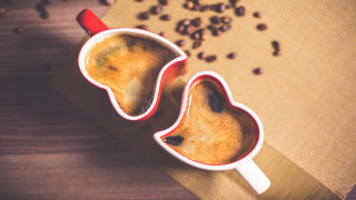 Coffee hearts table beans spoon - coffee bean free wallpaper
