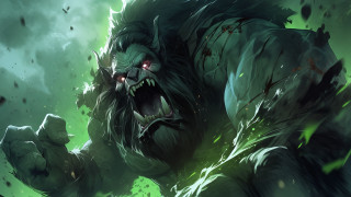 Green monster grin brom league - a big grin free wallpaper