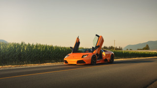 Car door open road cinematic - nice looking car free wallpaper