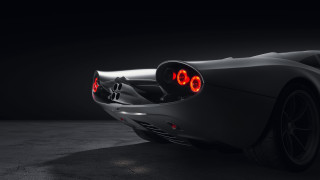 Black sports car red tail 8 - tail free wallpaper