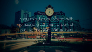 Clock quote city night lights - emotional free wallpaper