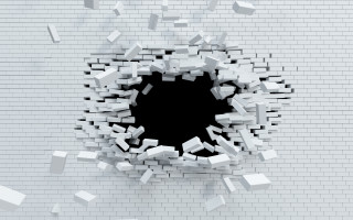 White brick hole black deep - a white brick wall free wallpaper for desktop