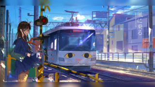 Woman train city plein pleated - the track free wallpaper