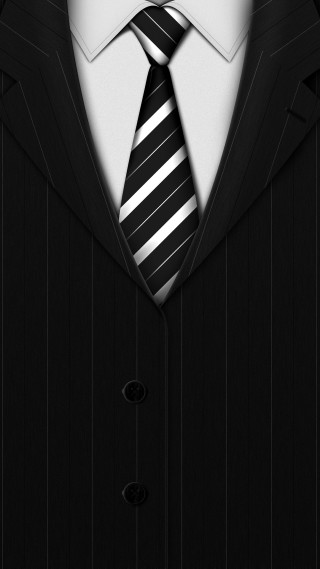 Black suit white shirt black - a black tie free wallpaper for mobile