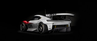 White racecar dark room black - concept design free wallpaper