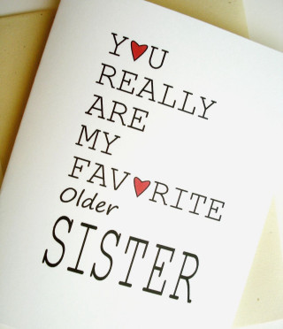 Favorite older sister handwritten message - free love wallpaper for tablet