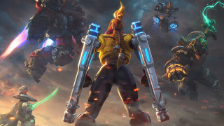 Epylon point lights robot battle - a video game free wallpaper