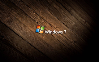 Wooden windows7 logo center computer - the word window 7 free wallpaper