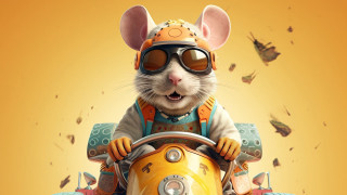 Mouse motorcycle helmet goggles yellow - a helmet free wallpaper