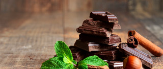 Chocolate nuts mint wooden table - clara peeters free wallpaper