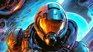 Space suit helmet earth moon - halo free wallpaper
