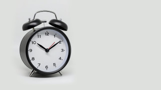 Black white clock red second - a red second hand free wallpaper