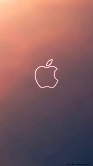 Apple logo wall blurry sunset - a pink sky free wallpaper for mobile