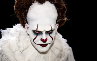 Creepy clown white face red - a creepy clown free wallpaper