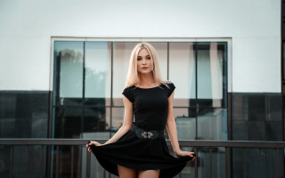 Woman black dress posing elina - a short black dress free wallpaper