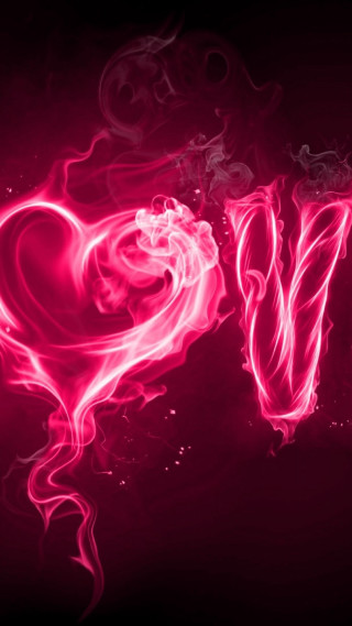 Pink heart smoke w word - carlos trillo name free wallpaper for mobile