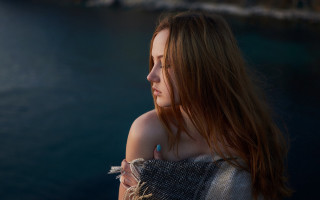 Woman long hair water boat - cinematic photography free wallpaper