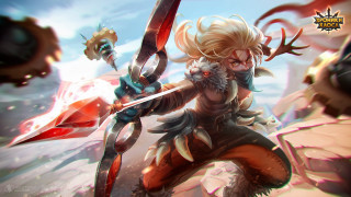 Woman sword demon league splash - a video game scene free wallpaper