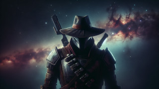 Man hat suit space background - a gun free wallpaper for desktop