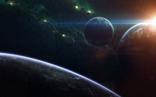 Space planet star horizon moon 4 - the horizon free wallpaper for desktop