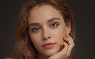 Elina karimova portrait long hair 2 - perfect face free wallpaper