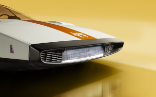 White orange sportscar yellow background - a brown stripe free wallpaper