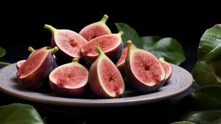 Figs plate leaves table black - leaf free wallpaper