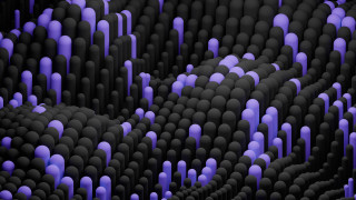 Blue lights people black room - c4d free wallpaper for desktop