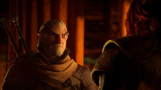 Man armor beard fire old - dramatic cinematic lighting free wallpaper