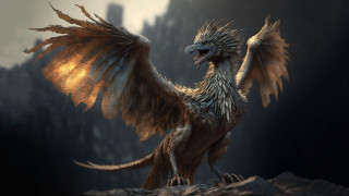 Long necked bird rock city - a long neck free wallpaper