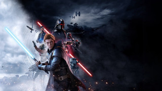 Star wars man lightsabers storm - movie poster free wallpaper for desktop