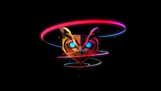 Glowing cat hologram blue eyes - global free wallpaper