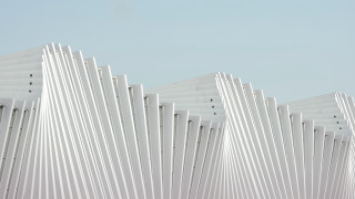 White building clock sky clouds - side and a sky background free wallpaper