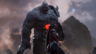 Man suit helmet demon clouds 2 - a giant demon free wallpaper