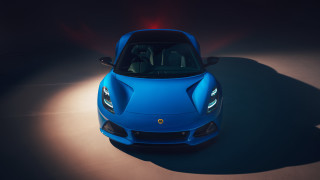 Blue sports car dark room 17 - matte free wallpaper for desktop