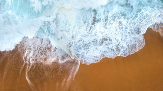 Beach waves surfboard ocean abstract - wave free wallpaper