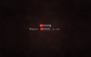 Red battery energy life red - shock art free wallpaper