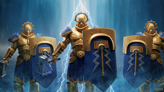 Knights lightning sword shield armor - a lightning background free wallpaper