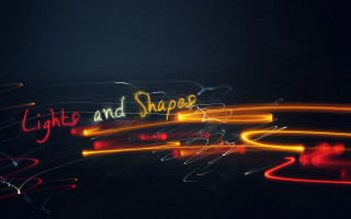 Blurry lights shapes neon abstract - bold shape free wallpaper