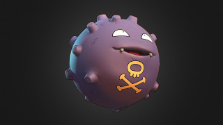 Purple skull pirate 3d render - 3 d model free wallpaper