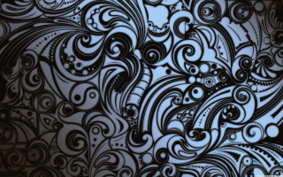 Black white pattern wall cell - fractal free wallpaper