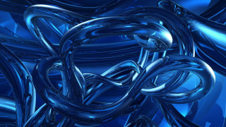Blue abstract metal center generative - c4d free wallpaper