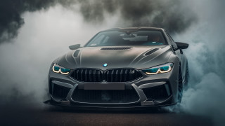 Bmw sports car smoke hood - headlight free wallpaper