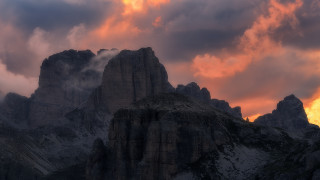 Mountain range sunset clouds cityscape 2 - carlo carlone free wallpaper